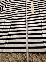 NWT BANANA REPUBLIC $35 Midweight Organic Cotton T-shirt, Navy Stripe, Sz L