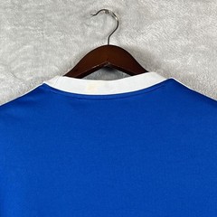 Adidas Mens ClimaCool Blue White Striped Soccer Athletic Shirt XL