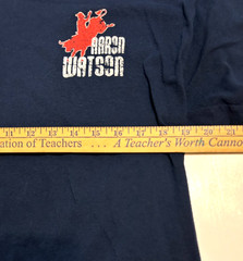 GILDAN * Aaron Watson Navy T-Shirt * God Bless Lane Frost * July in Cheyenne * L
