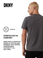 DKNY Soft Cotton T-Shirt for Men – Plain Casual & Dress Crew Neck Tee,