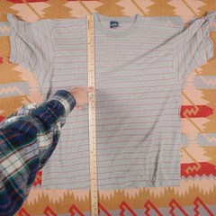 Vintage Otto Men’s XL Gray Single Stitch 90s Grunge Skate T-Shirt Blank Stripe