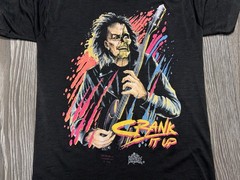 Vintage 1989 3D Emblem Just Brass Crank It Up T Shirt TeeRock n Roll Made in USA