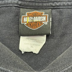 Harley-Davidson Shirt Mens XL Black Mt McKinley Denali Park Alaska Wolf USA VTG