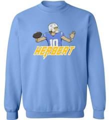 Justin Herbert Los Angeles Chargers LA Pic CREW HOODED SWEATSHIRT