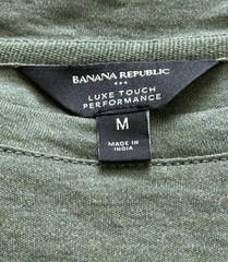 Banana Republic Luxe Touch Tee Crew Neck Short Sleeve T Shirt Olive Men’s Size M