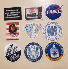 NASA STICKERS CIA NSA VARIETY PACK (9) 5 Year Warranty