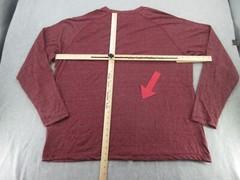 Hudson Barrow Shirt Mens 3X Red Heather Henley Neck Pocket Tee Adult 3XL