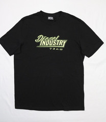 Diesel T-Diego Just K45 Mens T-Shirt Black Neon Size L Cotton 80$ Crew Neck S/S