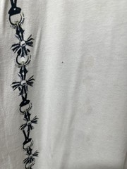2007 chrome hearts x comme des garcons white t-shirt, preowned size medium