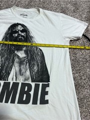 Rob Zombie Graphic Band T-Shirt White Large Rock Metal Concert Tee Adult LG