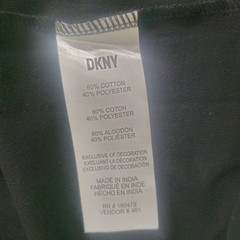NWT DKNY Mens XL Black Solid Crew Neck Short Sleeve Logo Jersey Tee DK00SK556