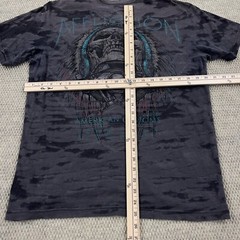 Affliction Shirt Men Medium Gray American Customs Indian Chief Tattoo MMA Live