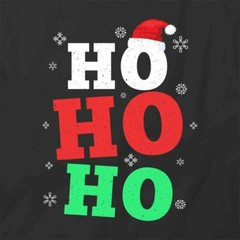 HO HO HO TShirt Tee Short-Sleeved Cotton CLOTHING HOLIDAY S1BCA181