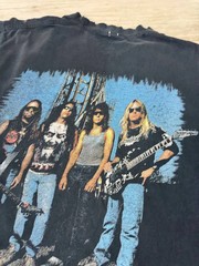 Vintage Slayer T Shirt 90s Rock Band Distrissed Men Size L black