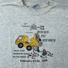 Vintage 90s San Fernando Valley Gem Fair T-Shirt L/XL Rocks to Riches California