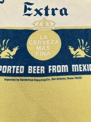 Vintage Corona Extra Shirt Mens Small Yellow Imported Beer Alcohol Skimmers