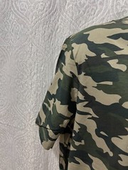 True Religion Men’s Size L Green Camo Arch Logo Crew Neck Tee $69 NWT #106190