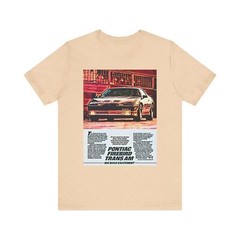 Firebird Trans AM Graphic Print Tee Shirt Short Sleeve Crewneck Retro Car NEW