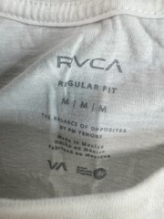 RVCA Men’s White T-Shirt Regular Fit Mens Size Medium Balance Of Opposites