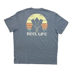 Reel Life Men’s Neptune Ocean Washed Short Sleeve Crewneck Graphic Tee