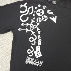 Sean John Shirt Mens XXXL Black Graphic Print Short Sleeve Crew Neck Y2K Hip Hop