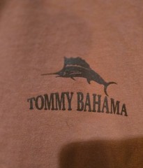 GOLF Tommy Bahama XXL Coral/Salmon “Sand Bar” Cotton Graphic Crew Neck Tee