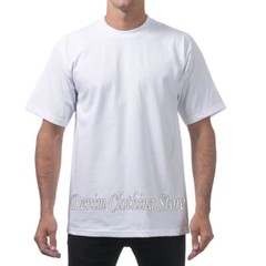 6 PACK PROCLUB PRO CLUB MENS HEAVYWEIGHT WHITE SHORT SLEEVE T SHIRTS COTTON TEE