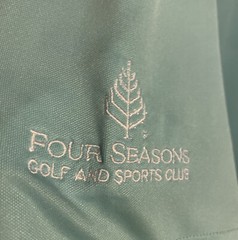 MEDIUM FOUR SEASONS RESORT TEAL POLO SHIRT HAWAII UNDER ARMOR