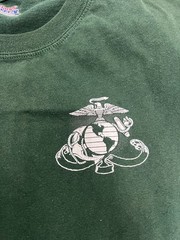USMC Vintage T-Shirt Size L by Soffe Embroidered Marine Corps USA