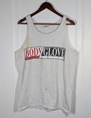 Vintage Body Glove Tank Top Size Large Wetsuits Unisex 90s Gray Shirt Thrashed