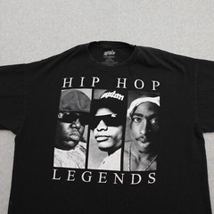 Hip-Hop Legends Shirt Adult 2XL 2Pac Eazy-E Biggie 90s Music Rap Tee 29×25
