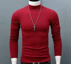 Mens Turtle Neck Sweater T-Shirt Tee Extra Soft Tops Winter Warm Size S-5XL Gift