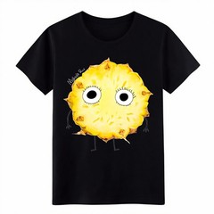 Cute Cartoon BigEye Pineapple Slice Graphic Summer Tropical Fruit Casual T-Shirt