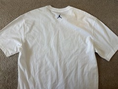 *BRAND NEW*Men Jordan 5 GRAPE 85 Crew Neck T-shirt White Sz Lrg IQ6557-100