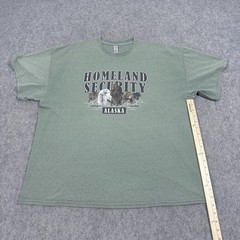 Gildan Homeland Security Alaska Graphic T-Shirt Men’s Size (See Photos) Green