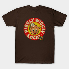 Vintage Piggly Wiggly Style T-Shirt Retro Grocery Store Mascot Sign Graphic Tee