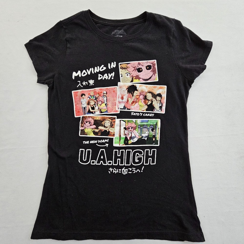 My Hero Academia UA High Black Short Sleeve Cotton T-Shirt Women’s M