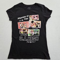 My Hero Academia UA High Black Short Sleeve Cotton T-Shirt Women’s M