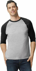 Men’S Heavy Cotton 3/4 Raglan T-Shirt, Style G5700, 2-Pack