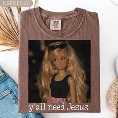 Yall Need Jesus Funny Christian Shirt Trendy Mom Graphic Tee