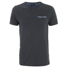 Brave Soul Men’s Ginn Dot Print T-shirt Mid Charcoal Marl Size S CR058 GG 16