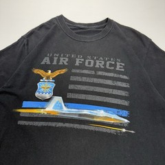 US Air Force Fighter Jet Military Plane Mens Shirt M Black Logo Retro Punk USA