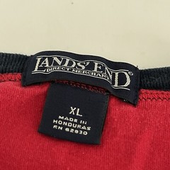 Lands’ End Mens T Shirt Xl USA Red Cotton Vintage Short Sleeve Crew Pledge VTG