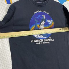 Vintage 80s Rainbow Whale Nature Tshirt Eagle XL Paul Winter Common Ground Retro