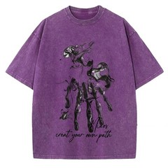 100% Cotton Oversized T-Shirt, Smoke Hand Art Vintage Streetwear Unisex Tee