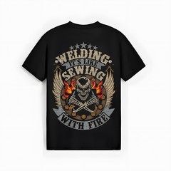 Welder Gifts Funny Welding Image On Back Of Shirt T-Shirt