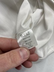 NWT BYLT Premium Basics Drop Cut Lux Short Sleeve Tee T Shirt White Mens Medium