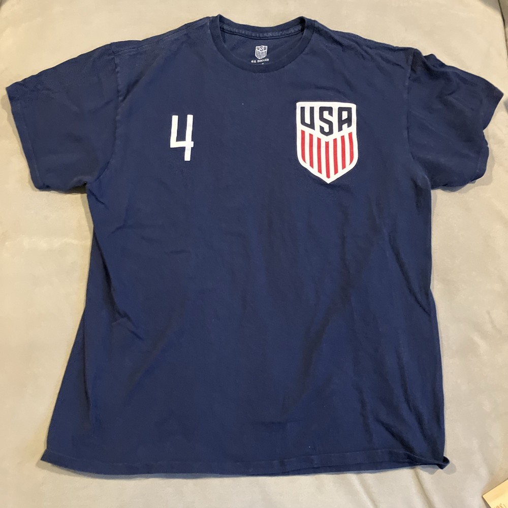 USA SOCCER – Tyler Adams – USMNT – #4 Player Jersey T-Shirt – Men’s Large