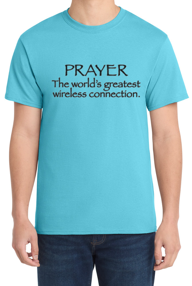 Prayer Wireless Connection Believer Christian Tee Graphic Design T-Shirt Gift