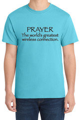 Prayer Wireless Connection Believer Christian Tee Graphic Design T-Shirt Gift